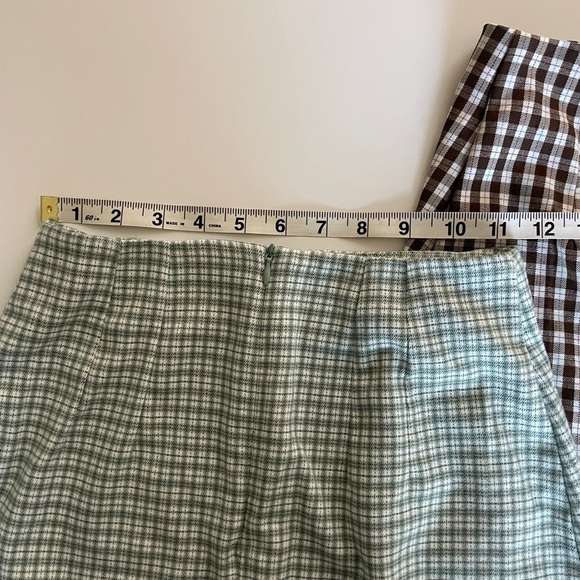 Brandy Melville Plaid Mini Skirts Shirt One Size Preppy Short Academia - Picture 6 of 15